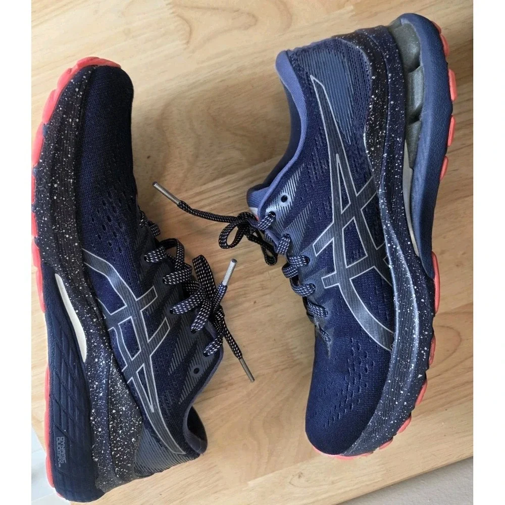 Asics Gel Kayano 28 Running Shoes Women 8.5 Navy Blue Sneakers 1012B275 Athletic